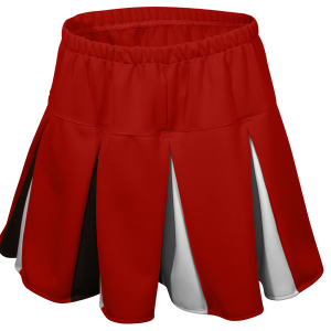 WOMEN'S CHEER PLEATED SKIRT - Red, M