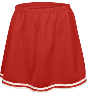 WOMEN'S CHEER SKIRT - Red, M