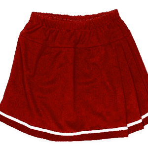 WOMEN'S CHEER PLEATED SKIRT - Red, M