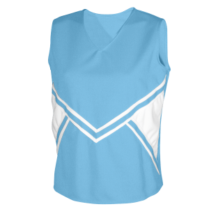 GIRL'S CHEER TOP - Columbian Blue, M