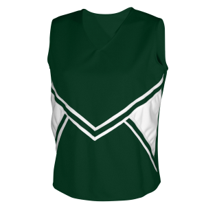 GIRL'S CHEER TOP - Dark Green, M