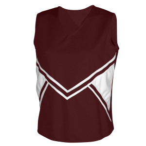 GIRL'S CHEER TOP - Maroon, M