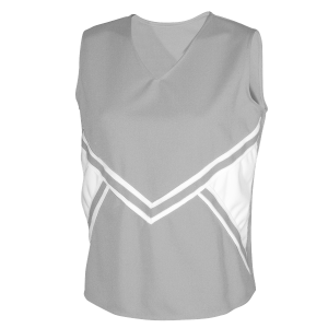 GIRL'S CHEER TOP - Silver, M