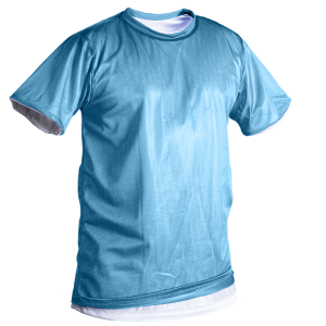 ADULT  REVERSIBLE SHIRT - Columbian Blue, M