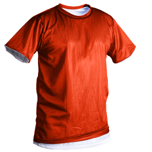 ADULT  REVERSIBLE SHIRT - Orange, M