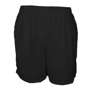 5"  ADULT  TASLAN  ATHLETIC SHORTS - Black, M