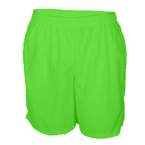 5"  ADULT  TASLAN  ATHLETIC SHORTS - Neon Green, M