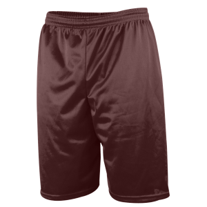 9"  ADULT  LINED MICRO MESH ATHLETIC SHORTS - Brown, M