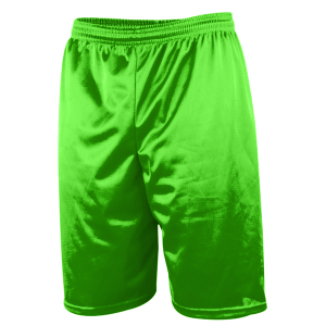 9"  ADULT  LINED MICRO MESH ATHLETIC SHORTS - Neon Green, M
