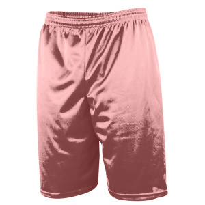 9"  ADULT  LINED MICRO MESH ATHLETIC SHORTS - Pink, M
