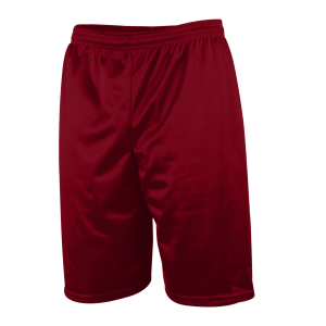 9"  ADULT  2 PLY MICRO MESH ATHLETIC SHORTS - Cardinal, M