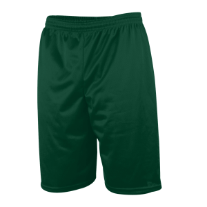 9"  ADULT  2 PLY MICRO MESH ATHLETIC SHORTS - Dark Green, M