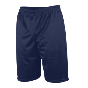 9"  ADULT  2 PLY MICRO MESH ATHLETIC SHORTS - Navy Blue, M