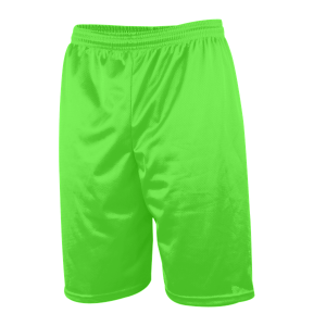 9"  ADULT  2 PLY MICRO MESH ATHLETIC SHORTS - Neon Green, M