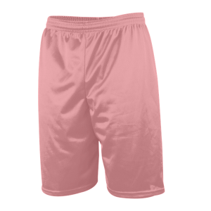 9"  ADULT  2 PLY MICRO MESH ATHLETIC SHORTS - Pink, M