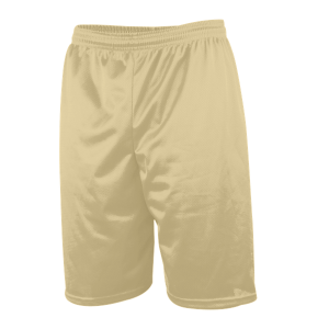 9"  ADULT  2 PLY MICRO MESH ATHLETIC SHORTS - Vegas Gold, M