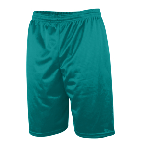 9"  ADULT  2 PLY MICRO MESH ATHLETIC SHORTS - Teal, M