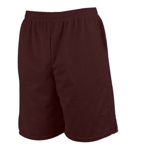 7"  ADULT  2 PLY ATHLETIC SHORTS WITH POCKETS - Brown, M