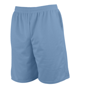 7"  ADULT  2 PLY ATHLETIC SHORTS WITH POCKETS - Columbian Blue, M