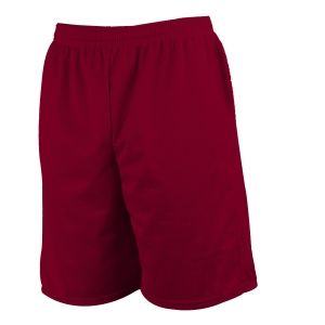 7"  ADULT  2 PLY ATHLETIC SHORTS WITH POCKETS - Cardinal, M