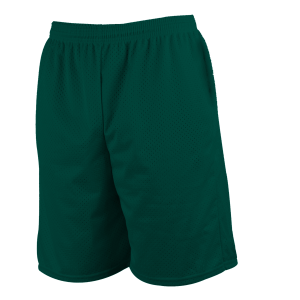 7"  ADULT  2 PLY ATHLETIC SHORTS WITH POCKETS - Dark Green, M