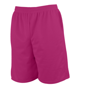 7"  ADULT  2 PLY ATHLETIC SHORTS WITH POCKETS - Fuchsia, M