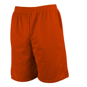 7"  ADULT  2 PLY ATHLETIC SHORTS WITH POCKETS - Orange, M