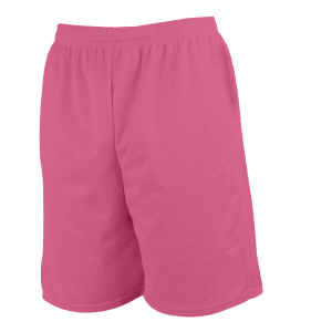 7"  ADULT  2 PLY ATHLETIC SHORTS WITH POCKETS - Pink, M