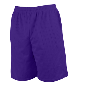 7"  ADULT  2 PLY ATHLETIC SHORTS WITH POCKETS - Purple, M