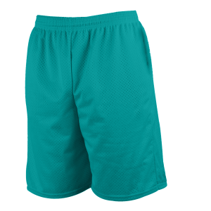7"  ADULT  2 PLY ATHLETIC SHORTS WITH POCKETS - Teal, M