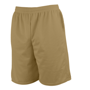 7"  ADULT  2 PLY ATHLETIC SHORTS WITH POCKETS - Vegas Gold, M