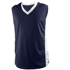 Youth Multi Sport Jersey Sleeveless - Navy Blue, M