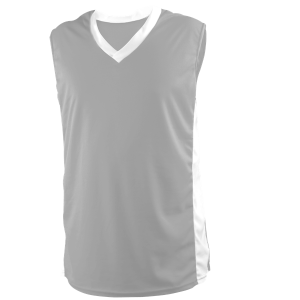 Youth Multi Sport Jersey Sleeveless - Silver, M