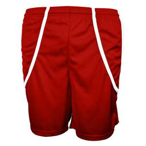 9"  ADULT  ATHLETIC SHORTS - Red, M