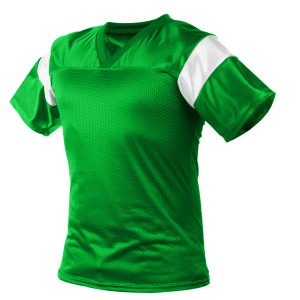 ADULT  FOOTBALL STYLE FAN SHIRT - Kelly Green, M