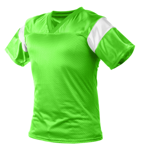 ADULT  FOOTBALL STYLE FAN SHIRT - Neon Green, M
