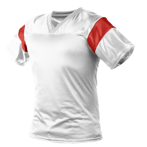 ADULT  FOOTBALL STYLE FAN SHIRT - White, M