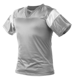 ADULT  FOOTBALL STYLE FAN SHIRT - Silver, M