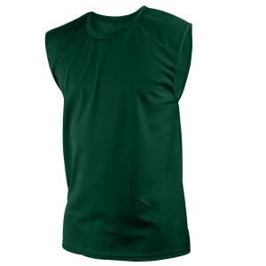 ADULT  MUSCLE SHIRT - Dark Green, M
