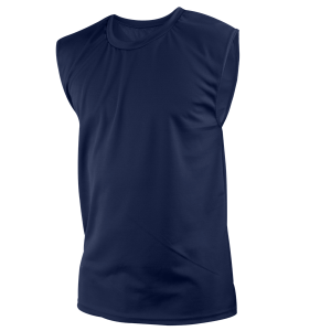 ADULT  MUSCLE SHIRT - Navy Blue, M