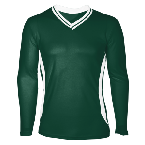GIRL'S VOLLEYBALL JERSEY - Dark Green, M