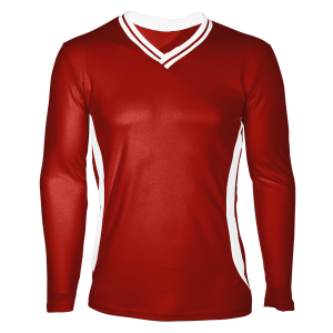 GIRL'S VOLLEYBALL JERSEY - Red, M