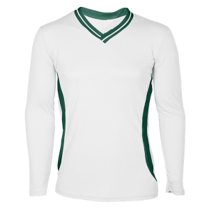 GIRL'S VOLLEYBALL JERSEY - White / D Green, M
