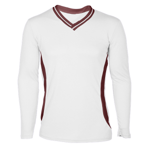 GIRL'S VOLLEYBALL JERSEY - White / Maroon, M