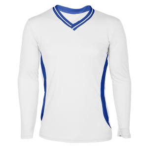 GIRL'S VOLLEYBALL JERSEY - White / Royal, M