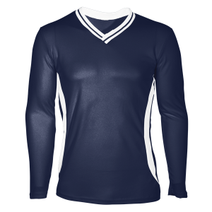 GIRL'S VOLLEYBALL JERSEY - Navy Blue, M