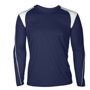 GIRL'S VOLLEYBALL JERSEY - Navy Blue, M