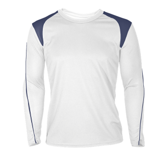 GIRL'S VOLLEYBALL JERSEY - White / Navy, M