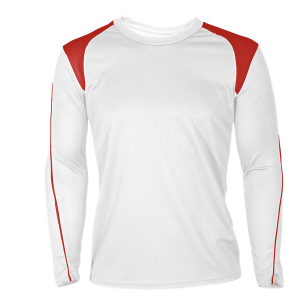 GIRL'S VOLLEYBALL JERSEY - White / Red, M