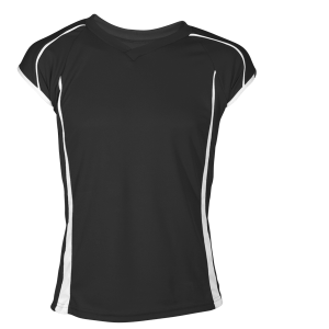 GIRL'S VOLLEYBALL JERSEY - Black, M
